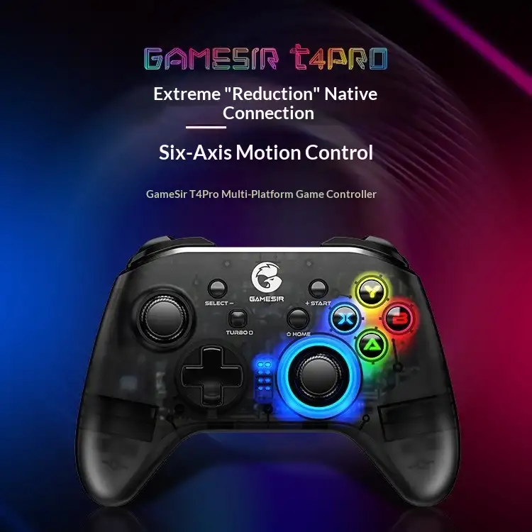 Black Bluetooth gaming controller for Switch, PC and smartphone