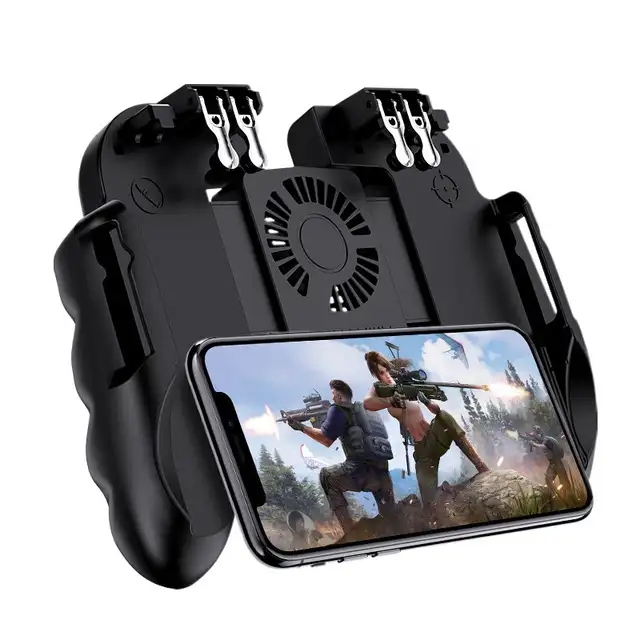 Six-finger USB smartphone gaming gamepad with bracket