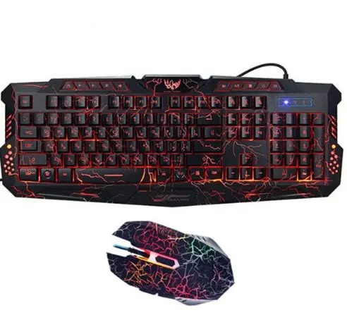 J10 wired gaming keyboard with tri-color backlight