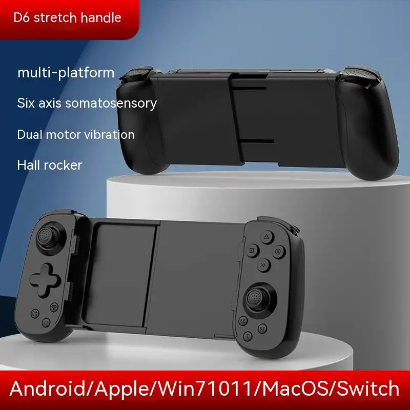 Wireless Bluetooth gamepad controller with vibration in black
