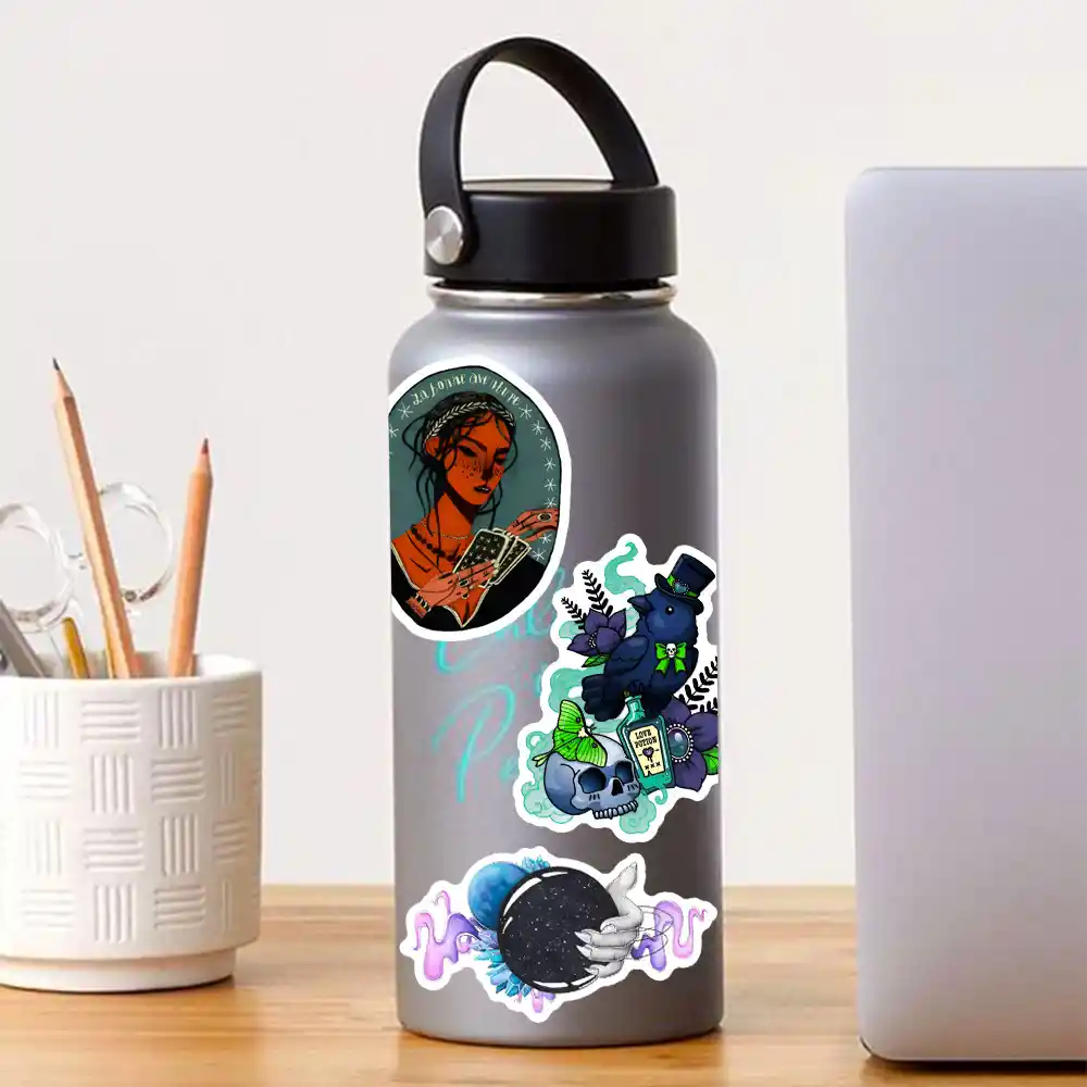 50-piece glossy PVC laptop and skateboard sticker pack