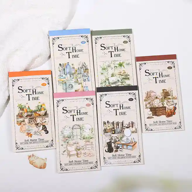 Soft House Time retro decorative sticker set