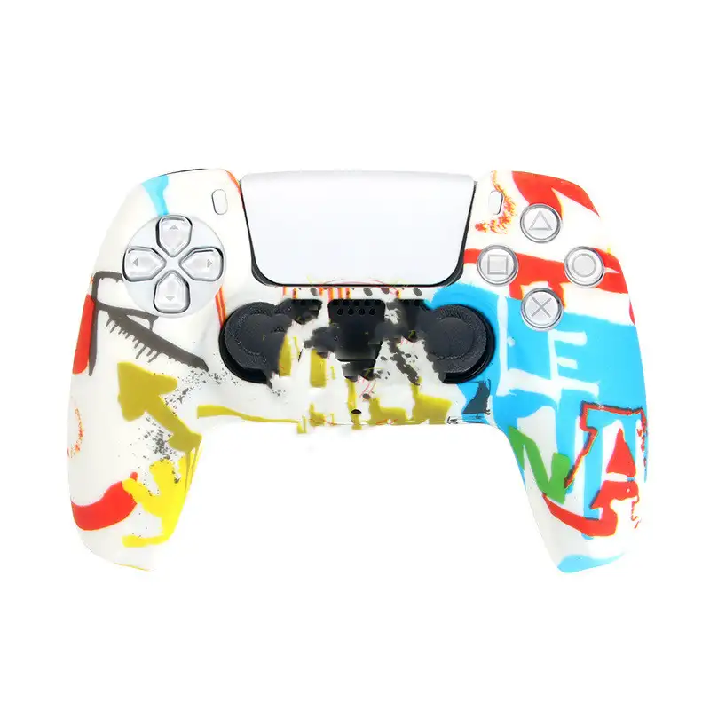 Camouflage silicone case for a Sony PS5 handle