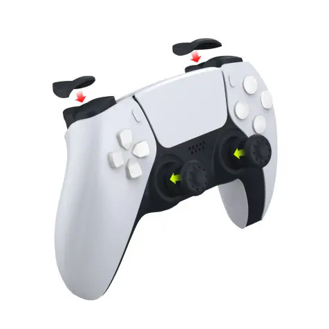 PS5 Controller Silicone Grip Caps and Trigger Extensions Set