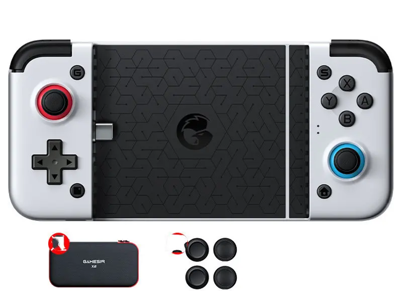 X2 Android mobile game controller with cross-key and Bluetooth variant options