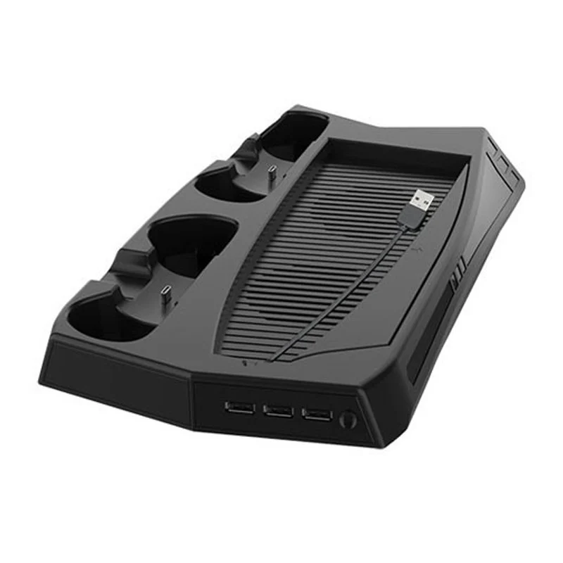 PS5 multi-function charging and cooling base in black