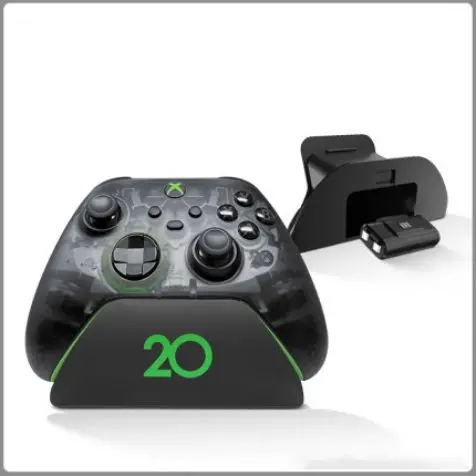 Compact Gamepad Organizer Stand With Battery Storage Design