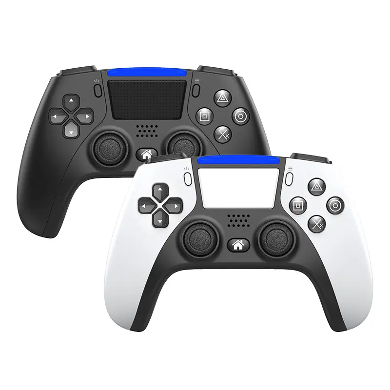 Bluetooth wireless gamepad with vibration in black or white