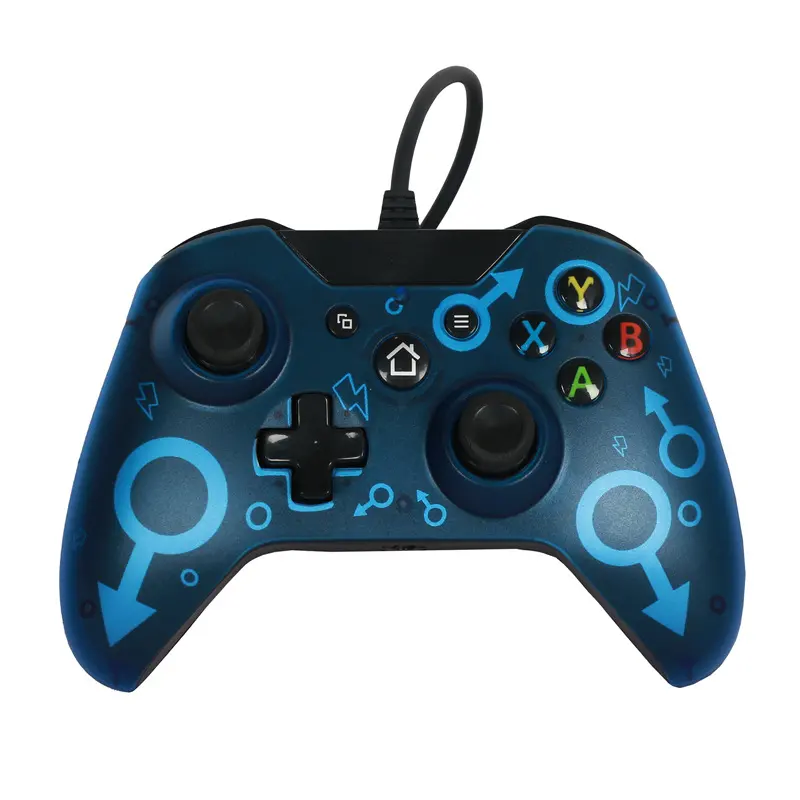 USB wired controller in blue or black for Xbox One and Windows PC