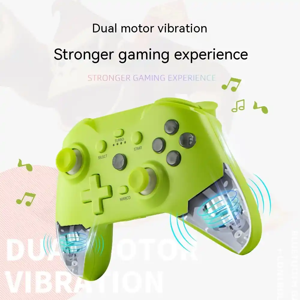 Bluetooth vibration game controller in a selectable colour