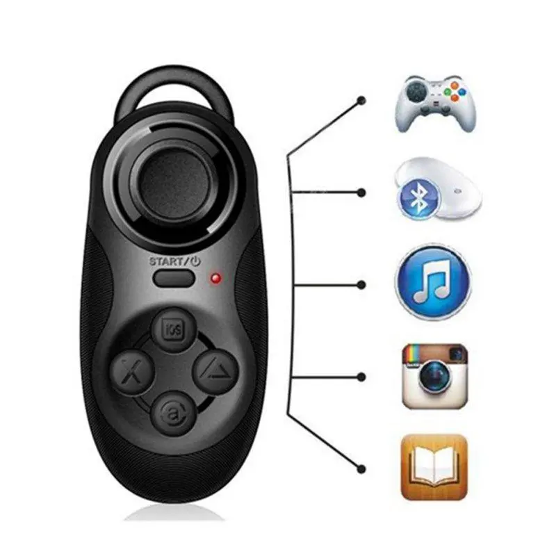 Black mini Bluetooth controller for selfies, gaming and remote control