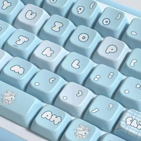Aqua Cat MDA Profile Keycap Set For Mechanical Keyboard Customization