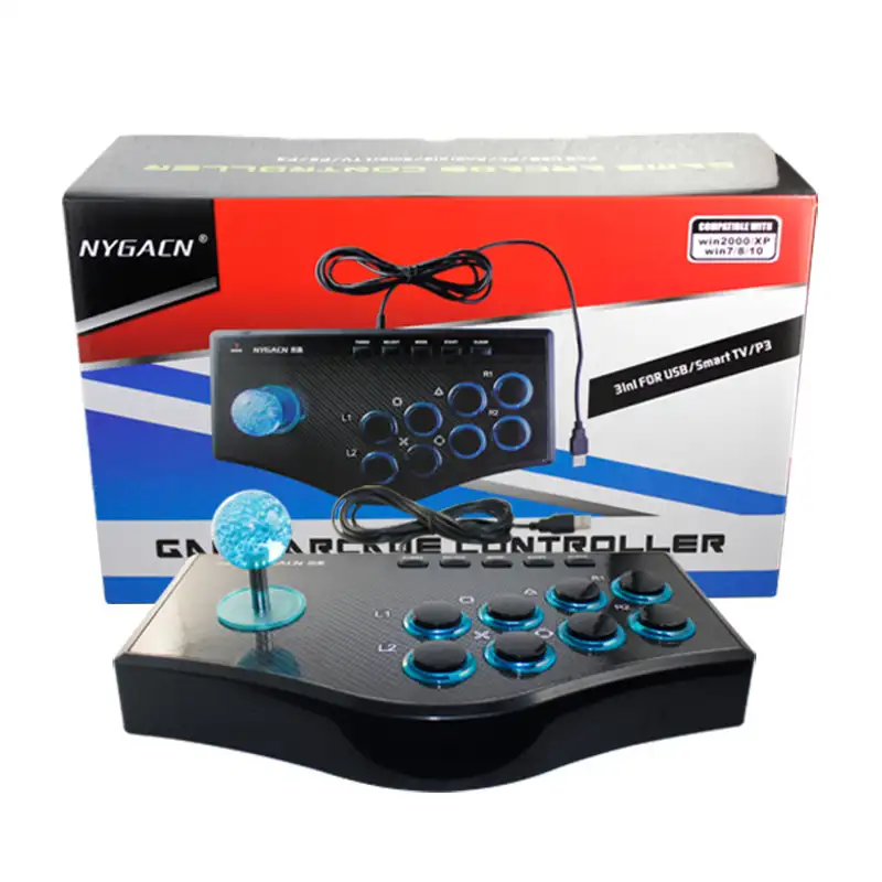 Black PS3 USB wired arcade joystick