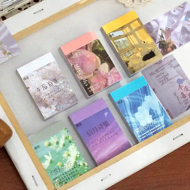 Desire Exchange retro printed notebook sticker set with 50 decorative stickers