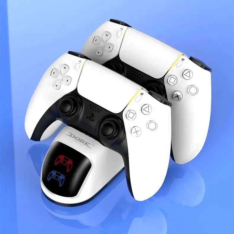 LED contact charger with blue breathing light and USB cable