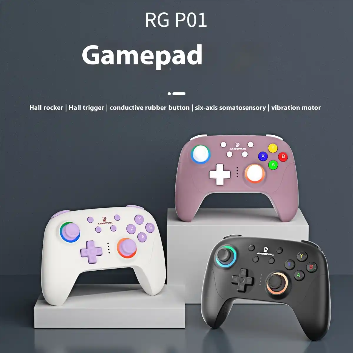 RGP01 wireless gamepad with RGB rocker light effect