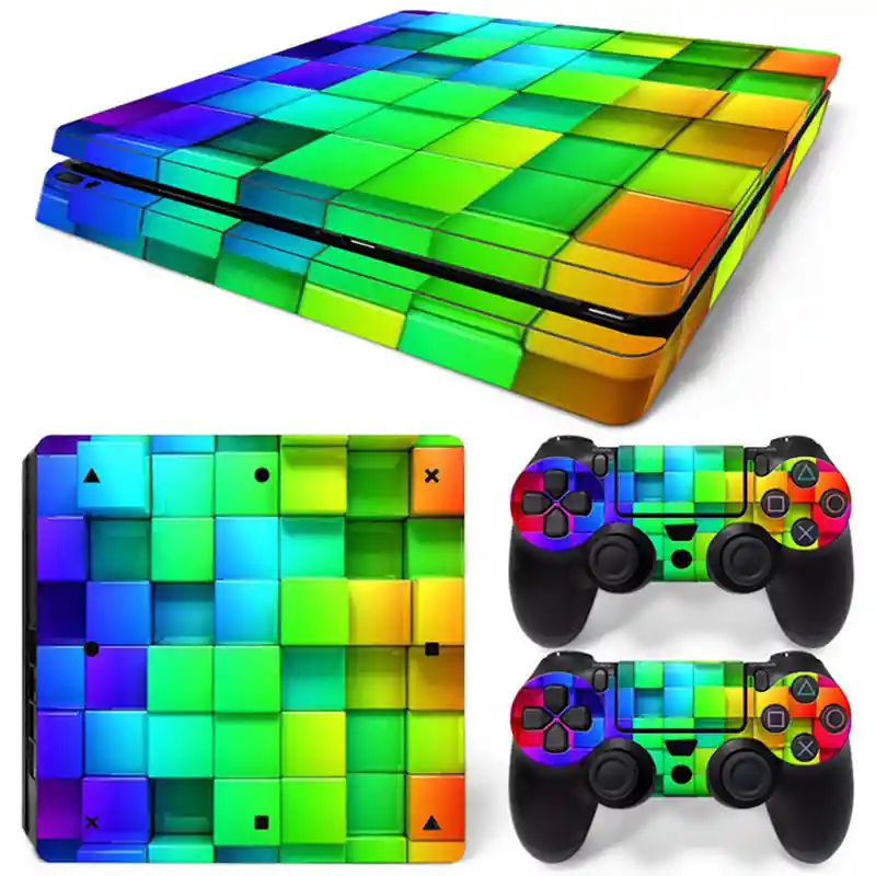 PS4 Slim full-body PVC sticker in one of five styles