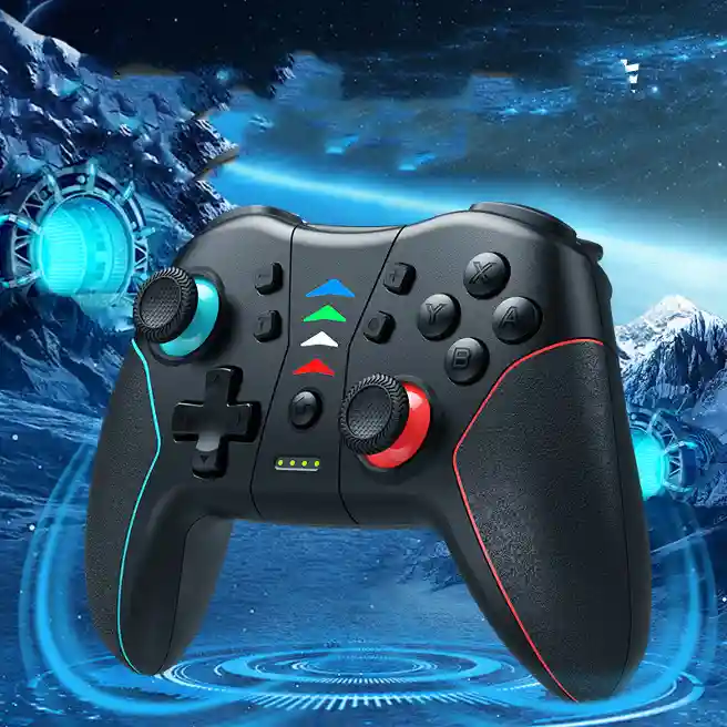 Six-axis wireless Bluetooth gamepad with dual vibration