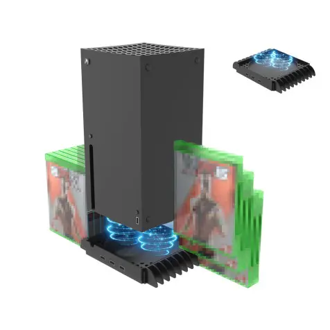 Xbox Series X Cooling Stand with Game Disc Organizer