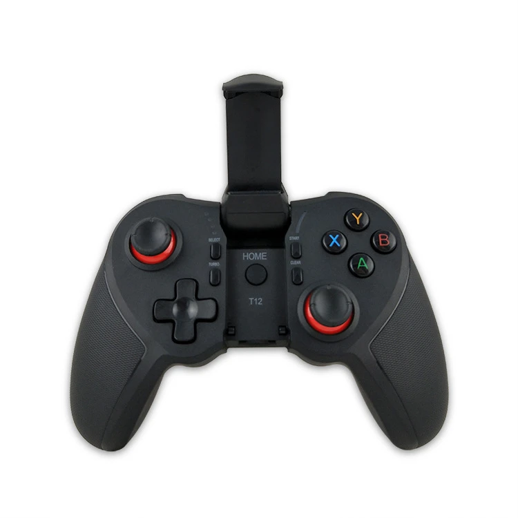 Black mobile Bluetooth wireless game controller with USB interface
