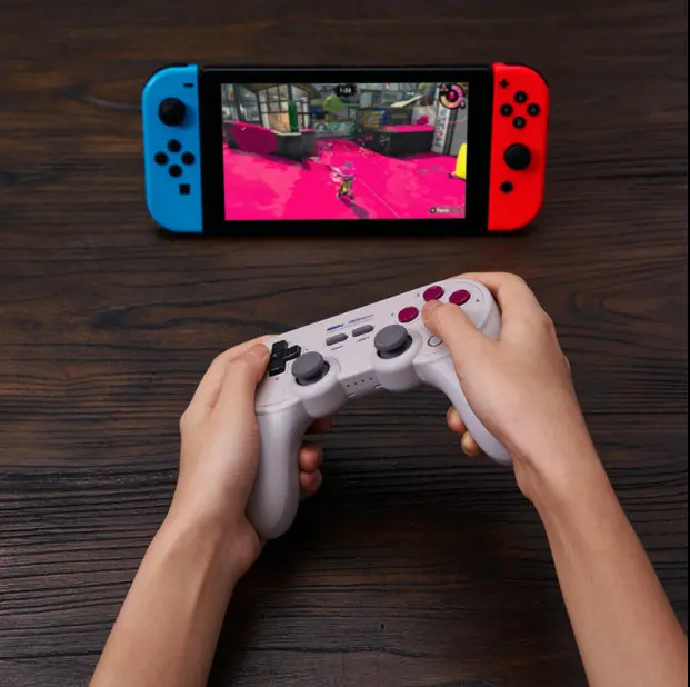 USB-C game controller in light grey or black