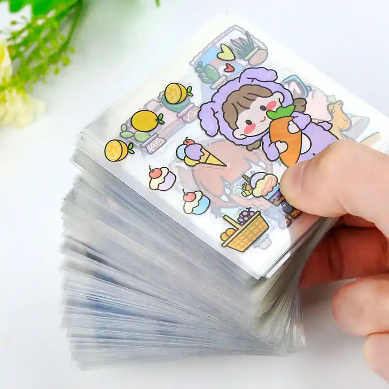 Cartoon PET journal sticker sheets