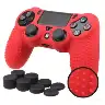 PS4 Silicone Controller Cover with 8 Thumb Grip Caps