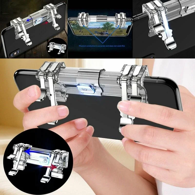 Silver Mobile Gaming Trigger Controller for Smartphones