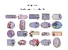 Garden Label Retro Floral Writable Sticker Set