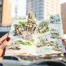Retro Travel Notebook PET Sticker Set