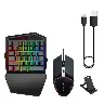 HXSJ K99 Bluetooth Mobile Gaming Keyboard and Wired Mouse Set – Black