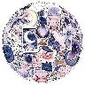 Cute Luggage Magic Graffiti Sticker Set – 50 Printed Pieces