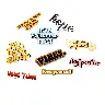 40-Piece Inspirational English Graffiti PVC Sticker Pack