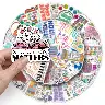 Mental Health English Slogan Sticker Pack – 50 Cute Printed Stickers