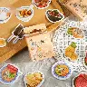 Retro Night Market Snacks Sticker Set – 46 Adhesive Decorative Stickers