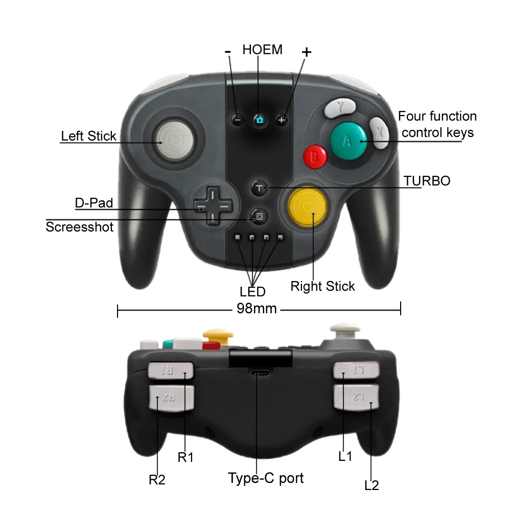 Wireless NFC Gamepad for Switch Models and Windows