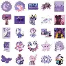 Purple Girl Cartoon Graffiti Sticker Pack – 50 Self-Adhesive Pieces