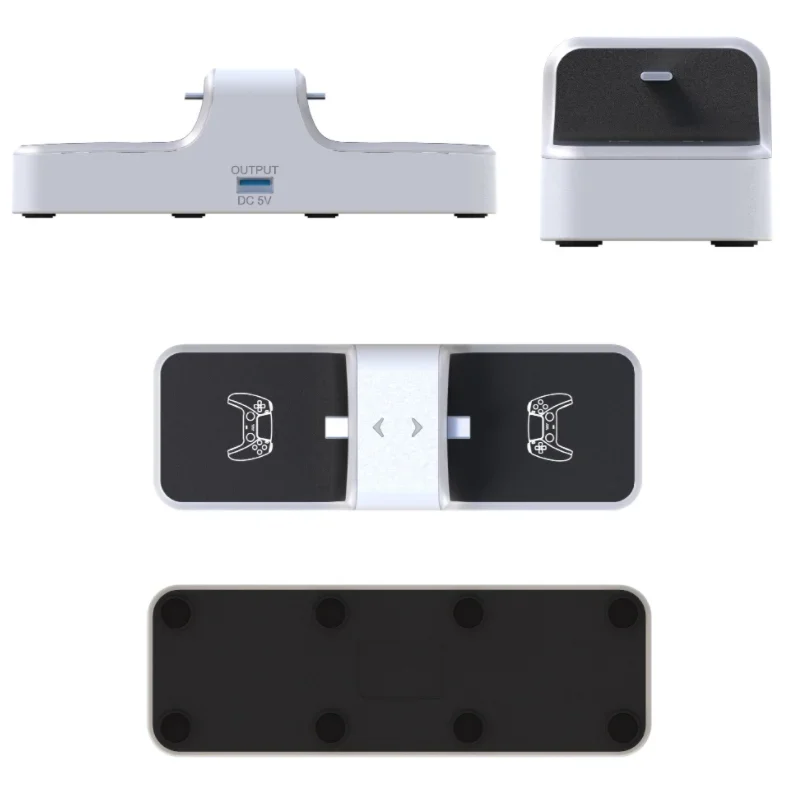 Dual PS5 Controller Charging Dock with USB-C Input