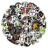 Bicycle Doodle Self-Adhesive Sticker Pack – 50 Pieces