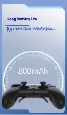 S4 Black Symmetrical Rocker Gamepad with Force Feedback