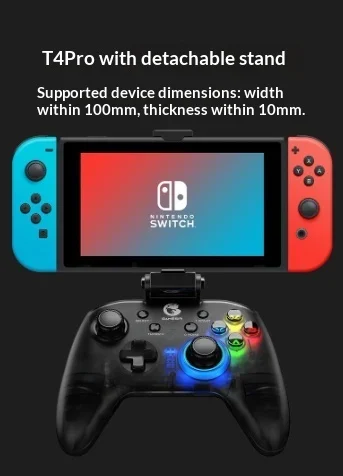 Black Bluetooth Gaming Controller for Switch, PC and Smartphone