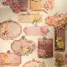 Garden Label Retro Floral Writable Sticker Set