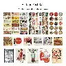 Retro Vintage Decorative Sticker Collection – 166-Piece Set
