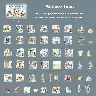 Retro Travel Notebook PET Sticker Set