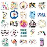 Mental Health English Slogan Sticker Pack – 50 Cute Printed Stickers