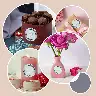 Blue Flower Thank You Round Decorative Stickers