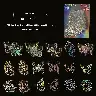 Transparent Butterfly and Magic World Laser Sticker Packs