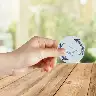 Blue Flower Thank You Round Decorative Stickers