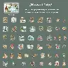 Retro Travel Notebook PET Sticker Set