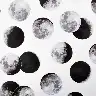 Black Moon Phase and Planet Journal Sticker Set